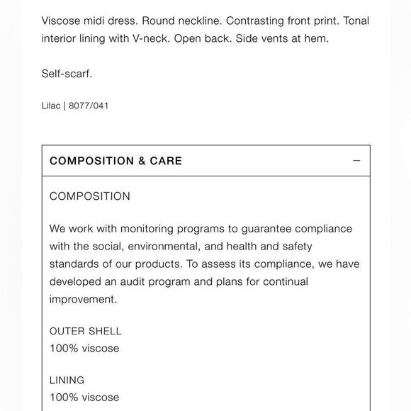 Zara flowy printed dress without scarf - Picture 11 of 11